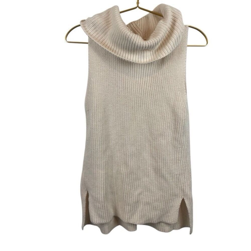 Lou & Grey Cowl Neck Ivory Sweater Vest‎ Size Small